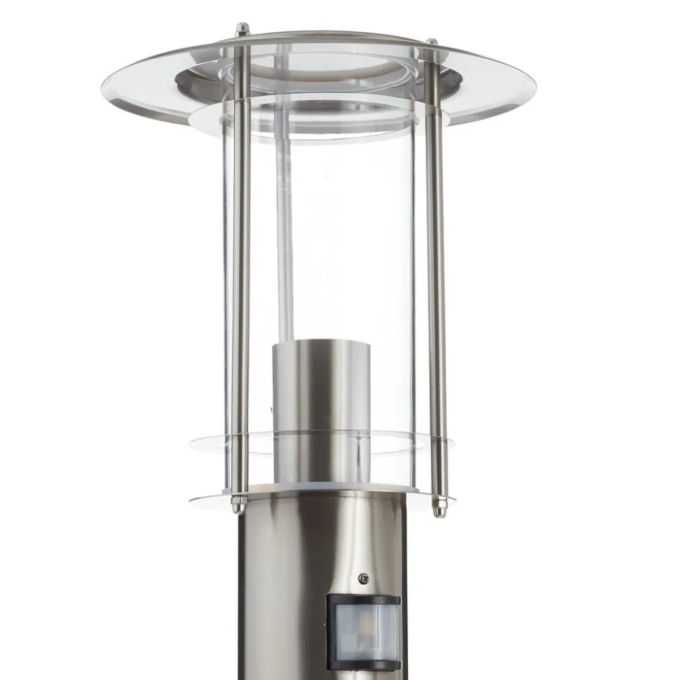 Tuinpadverlichting York, roestvrij staal, bewegingsmelder, IP44