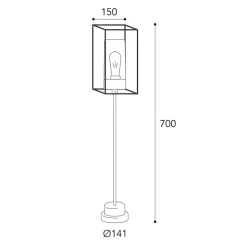 Tuinverlichting Cubic³ 3370 messing antiek/opaal