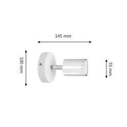 Tune II wandlamp, wit/chroom, metaal, E27, Ø 5,5 cm