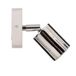 Tune II wandlamp, wit/chroom, metaal, E27, Ø 5,5 cm