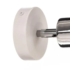 Tune II wandlamp, wit/chroom, metaal, E27, Ø 5,5 cm