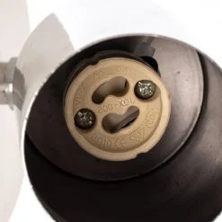 Tune II wandlamp, wit/chroom, metaal, E27, Ø 5,5 cm