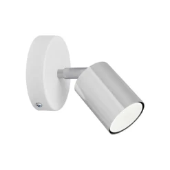 Tune II wandlamp, wit/chroom, metaal, E27, Ø 5,5 cm