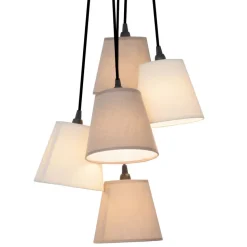 Twiddle - stoffen hanglamp met vijf kappen