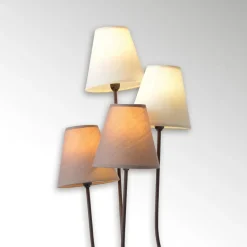 Twiddle - vloerlamp met vier stoffen kappen