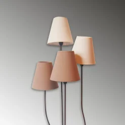 Twiddle - vloerlamp met vier stoffen kappen