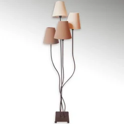 Twiddle - vloerlamp met vier stoffen kappen