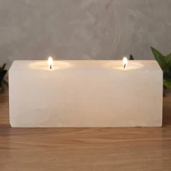 Twin Cube White Line - theelichthouder