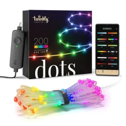 Twinkly Dots LED lichtketting RGB, transparant, IP44, 10m