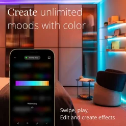 Twinkly Dots LED lichtketting RGB, zwart, IP44, 10m