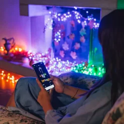 Twinkly RGB lichtkettingen, zwart, 400 lichtpunten 32m