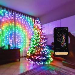 Twinkly RGB lichtkettingen, zwart, 100 lampjes 8m