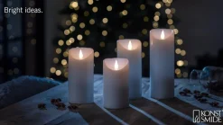 Uitgerust met 3D-vlam - LED kaarsen Echtwachs
