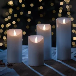 Uitgerust met 3D-vlam - LED kaarsen Echtwachs
