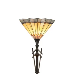 Uliana staande lamp in Tiffany-stijl