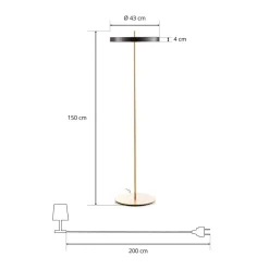 UMAGE Asteria floor LED vloerlamp zwart
