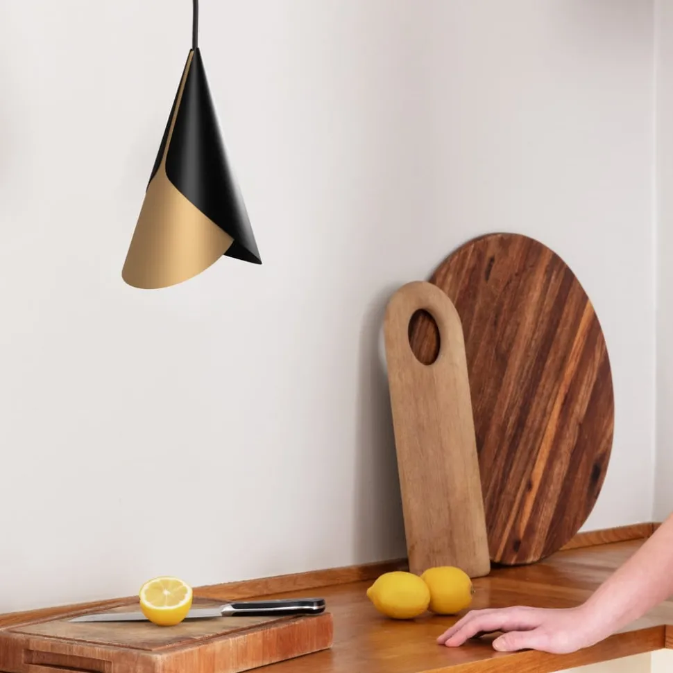 UMAGE Cornet hanglamp zwart/messing