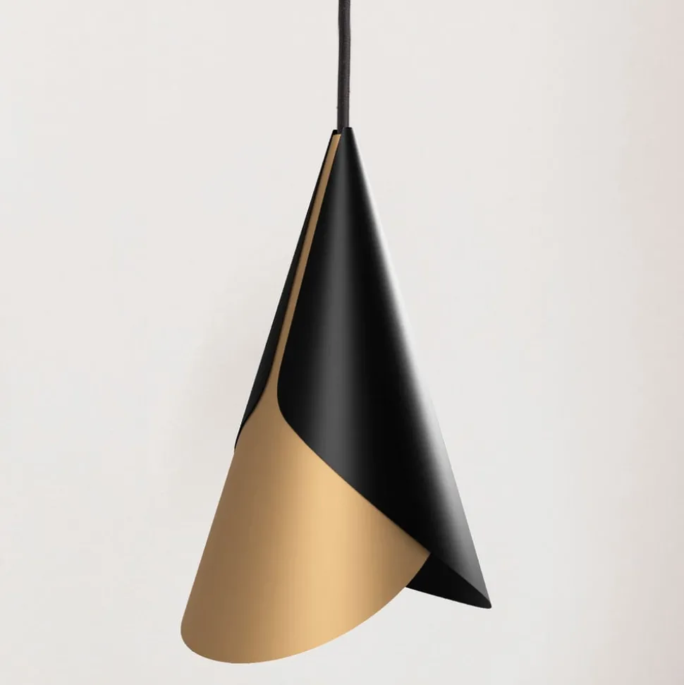 UMAGE Cornet hanglamp zwart/messing