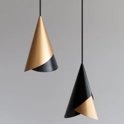 UMAGE Cornet hanglamp zwart/messing