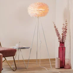 UMAGE Eos medium vloerlamp roze tripod wit