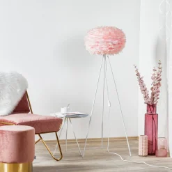 UMAGE Eos medium vloerlamp roze tripod wit