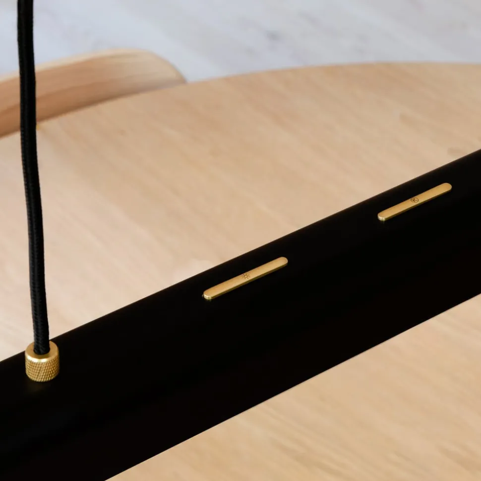 UMAGE LED hanglamp Hazel Branch, zwart/messing, 100 cm