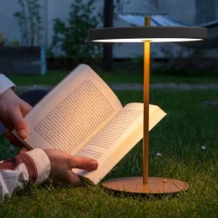 UMAGE LED oplaadbare tafellamp Asteria Move antraciet/messing 31cm