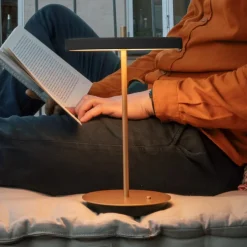 UMAGE LED oplaadbare tafellamp Asteria Move antraciet/messing 31cm