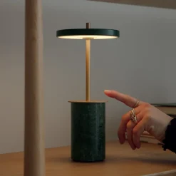 UMAGE LED tafellamp Asteria Move Mini, groen 26 cm IP44