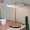 UMAGE LED tafellamp Asteria Table, USB, parelwit/messing