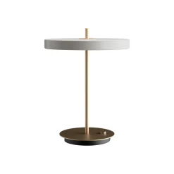 UMAGE LED tafellamp Asteria Table, USB, lichtgrijs/messing