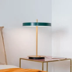 UMAGE LED tafellamp Asteria Table, USB, bosgroen/messing