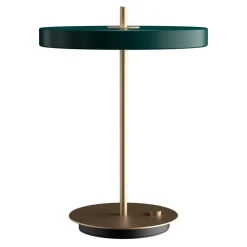 UMAGE LED tafellamp Asteria Table, USB, bosgroen/messing