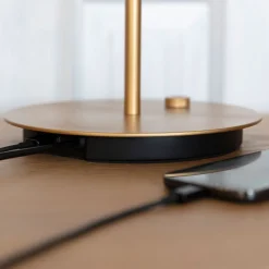 UMAGE LED tafellamp Asteria Table, USB, bosgroen/messing