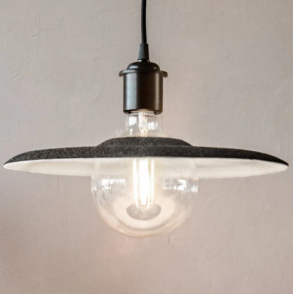 UMAGE Shade hanglamp zwart met kap van vilt