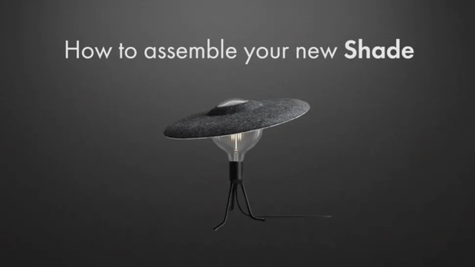 UMAGE Shade hanglamp zwart met kap van vilt