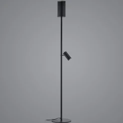 Uplighter Polo verstelbaar met leeslampje zwart