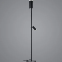 Uplighter Polo verstelbaar met leeslampje zwart