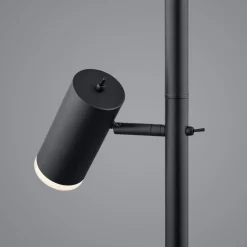 Uplighter Polo verstelbaar met leeslampje zwart