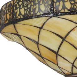 Uplighter vloerlamp Diamond in Tiffany-stijl