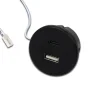 USB-A wandcontactdoos + USB-C, zwart meubel installatie 24V ingang 20W