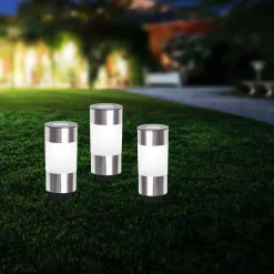 Valea ronde sokkellamp van roestvrij staal