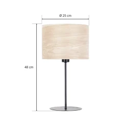 Veneer tafellamp kernhout essen Ø 25 cm