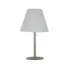 Venice I LED tafellamp op zonne-energie, IP44, wit/zilver