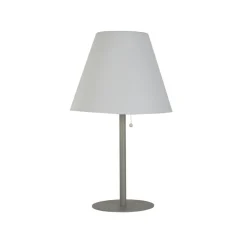 Venice I LED tafellamp op zonne-energie, IP44, wit/zilver