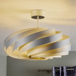 Vento plafondlamp, aluminiumkleurig, Ø 60 cm, metaal