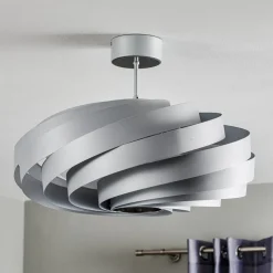 Vento plafondlamp, aluminiumkleurig, Ø 60 cm, metaal