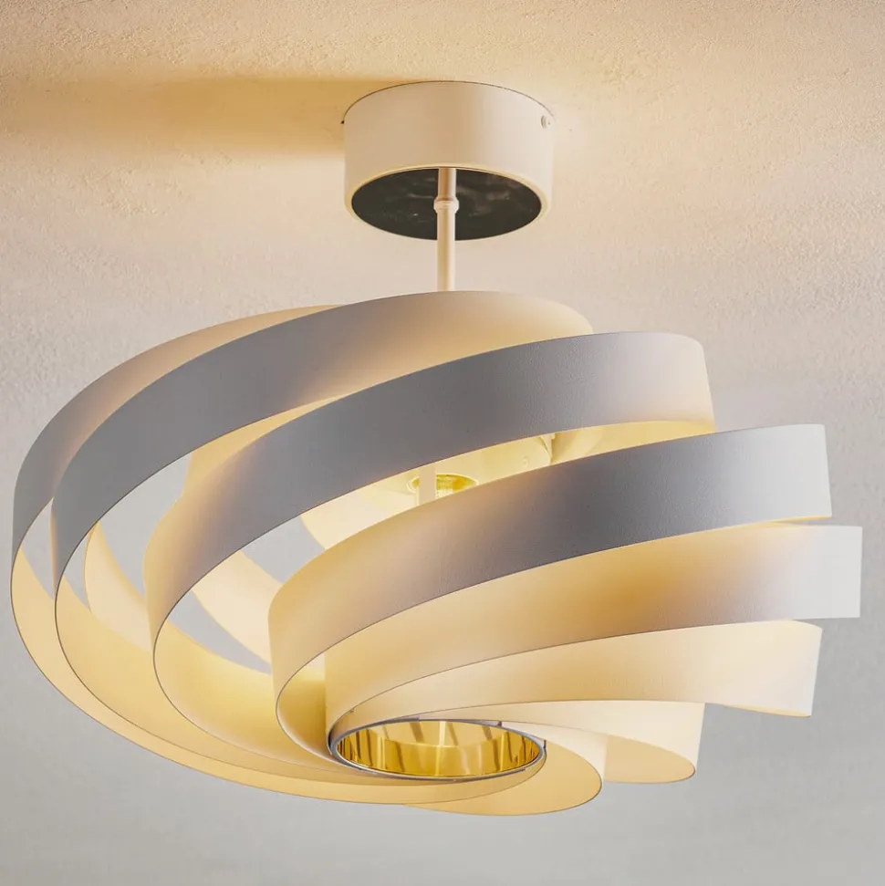 Vento plafondlamp, wit, metaal, Ø 50 cm
