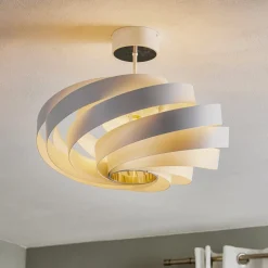 Vento plafondlamp, wit, metaal, Ø 50 cm