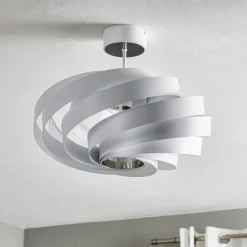 Vento plafondlamp, wit, metaal, Ø 50 cm